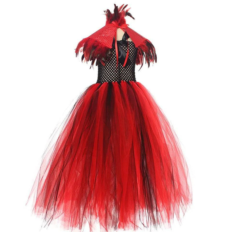 Girl’s Halloween Disguise Demon Queen Costume Red