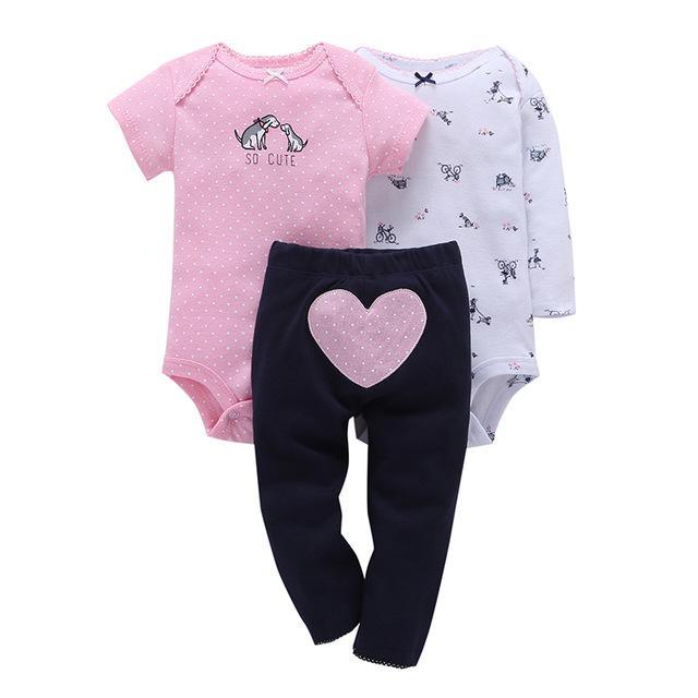 3pcs Infant Purple Owl Coat Jumpsuit Sets