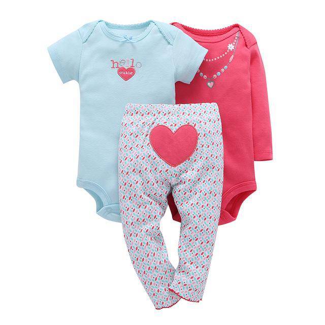3pcs Infant Purple Owl Coat Jumpsuit Sets Blue White Red