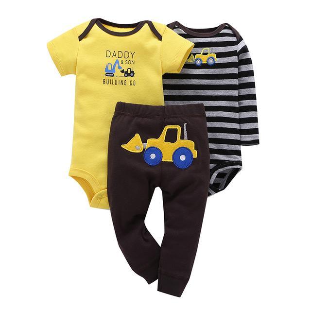 3pcs Infant Purple Owl Coat Jumpsuit Sets Yellow Black Grey