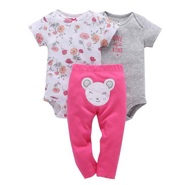 3pcs Infant Purple Owl Coat Jumpsuit Sets