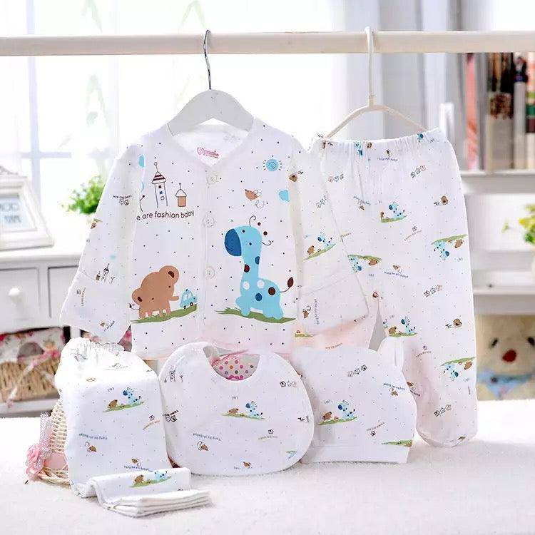 5Pcs Newborn Boys Girls Animal Clothes Newborn Blue