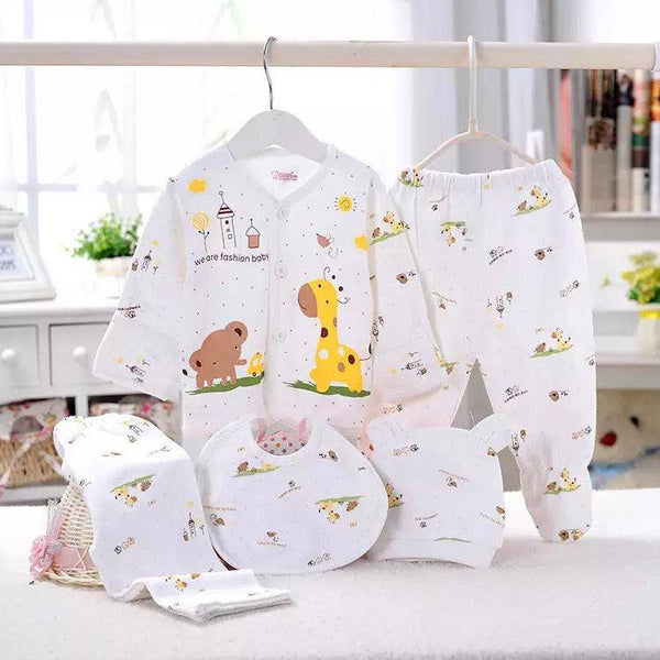 5Pcs Newborn Boys Girls Animal Clothes Newborn Yellow