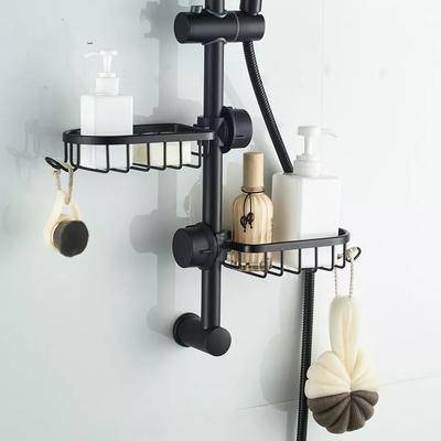 Adjustable Faucet Bathroom Shelf Shower Storage Holder Rack