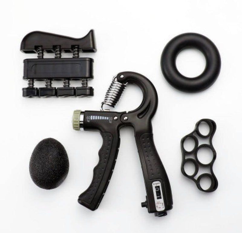 Adjustable Hand Gripper Fitness Exercise Black 5pcs set