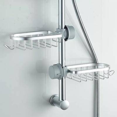Adjustable Faucet Bathroom Shelf Shower Storage Holder Rack