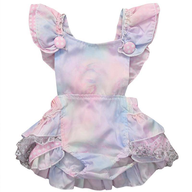 Adorable Baby Girl Romper Ruffles Jumpsuit