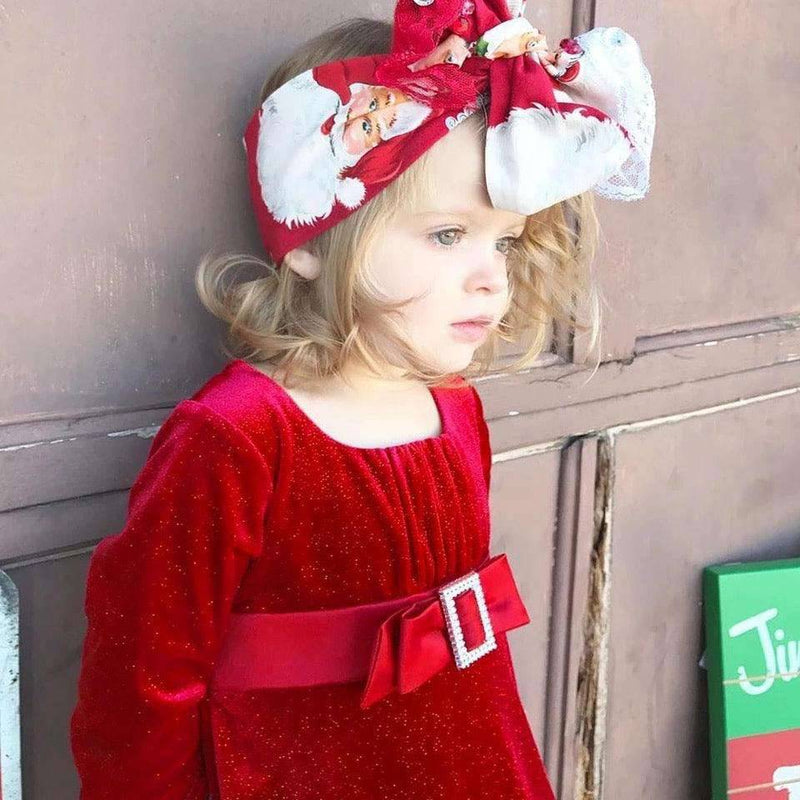 Adorable Princess Red Christmas Flannel Dress
