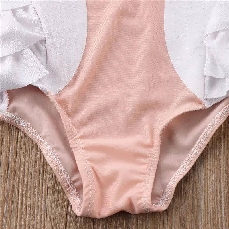 Adorable Toddler Girls Swan Swimsuit Clothes