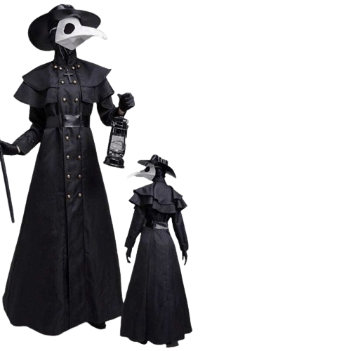 Halloween Adult Medieval Steam Punk Crow Mouth Plague Doctor Costume Women nowalkstick lamp