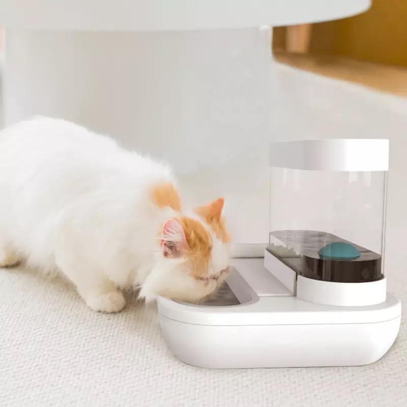 Anti-slip ABS Cat Food Dog Automatic Feeder Water Dispenser