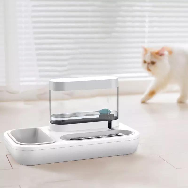 Anti-slip ABS Cat Food Dog Automatic Feeder Water Dispenser
