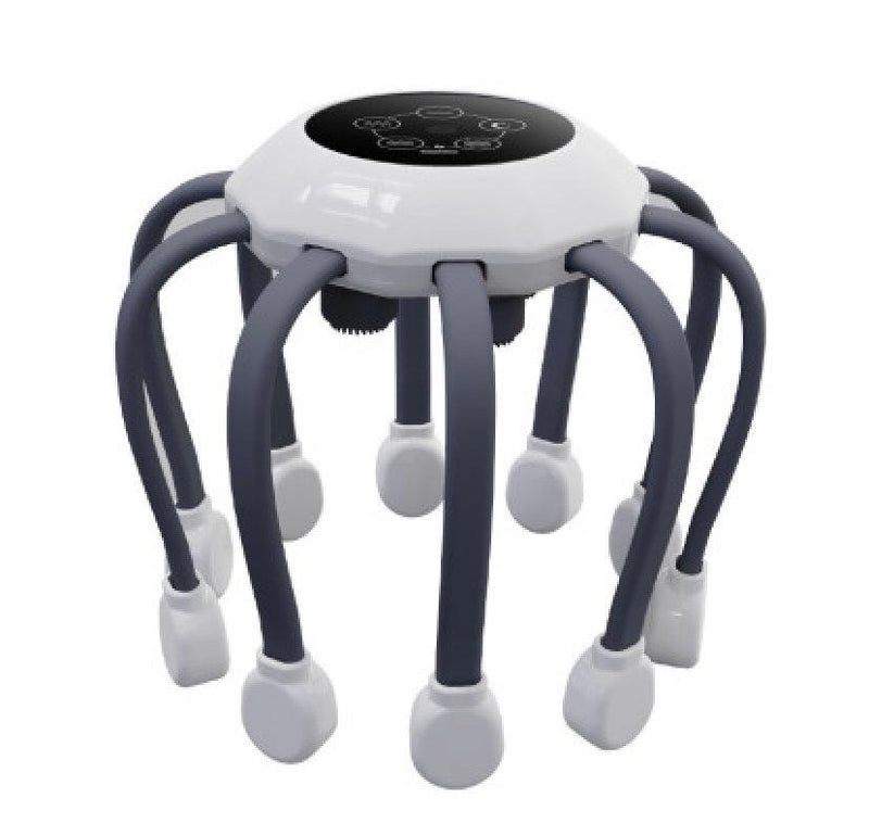 Automatic Octopus Hair Scalp Vibration Massager White
