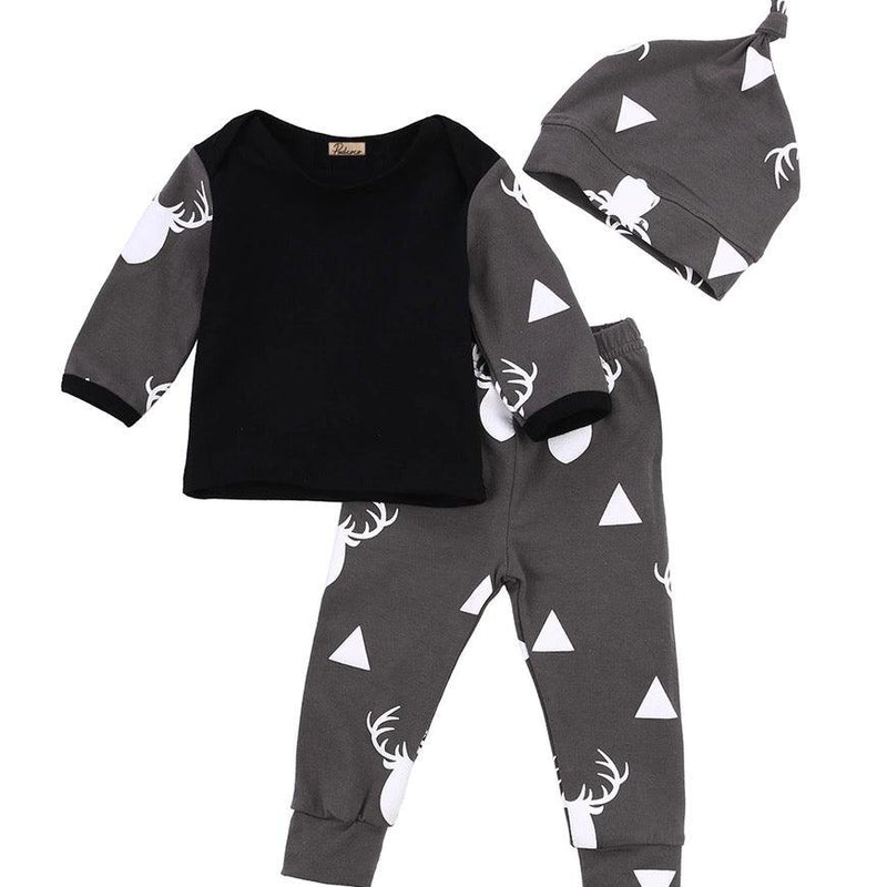Baby Boy Beanie Onesie Pants Outfit Clothes