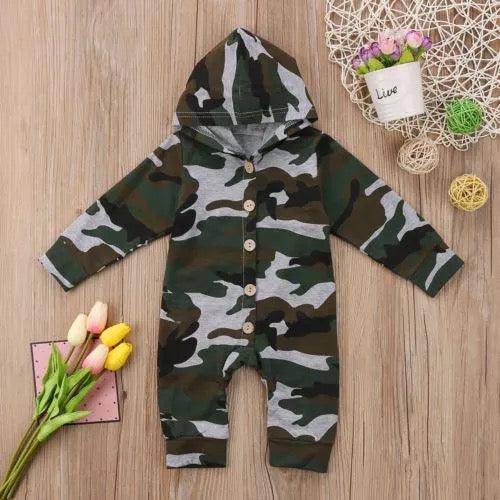 Baby Boy Girl Hoodie Camoflauge Jumpsuit