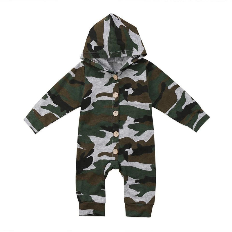 Baby Boy Girl Hoodie Camoflauge Jumpsuit Army Color