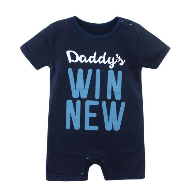 Baby Boy Girl Romper Gray One Piece Jumpsuit Dark blue