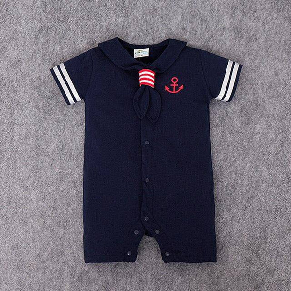 Baby Boy Girl Sailor Romper Dress Outfit
