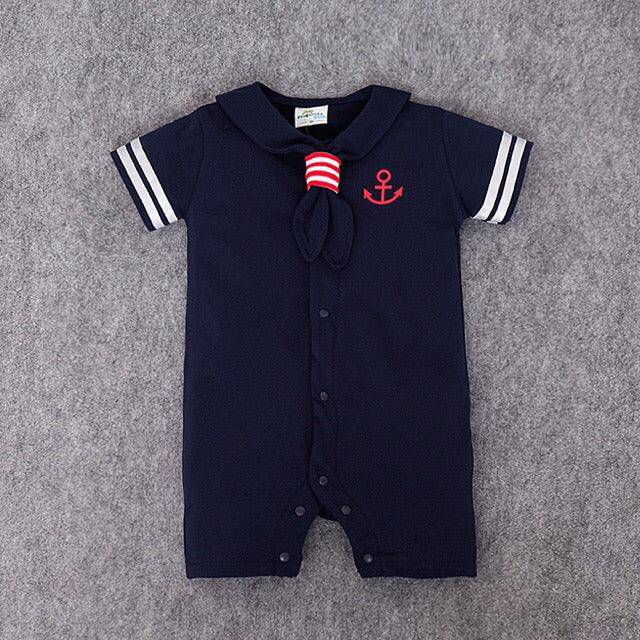 Baby Boy Girl Sailor Romper Dress Outfit