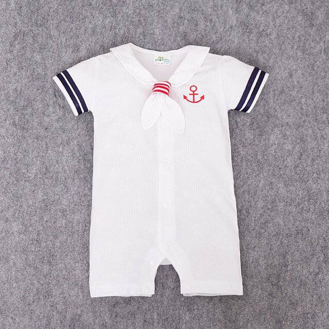 Baby Boy Girl Sailor Romper Dress Outfit