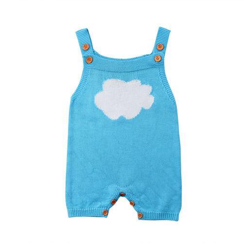 Baby Boy Girl Sleeveless Romper Sunsuit Blue