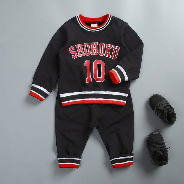 Baby Boy Girl Sport Shohoku Shirt Pant Black