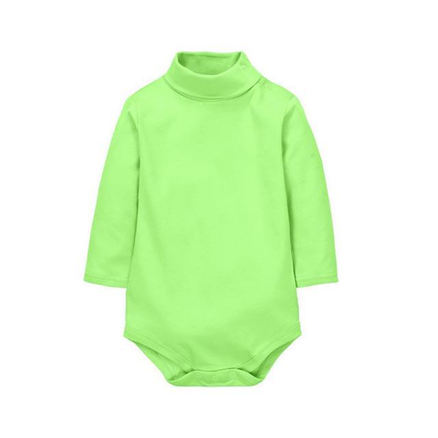 Baby Boy Girl Turn-Down Romper Green