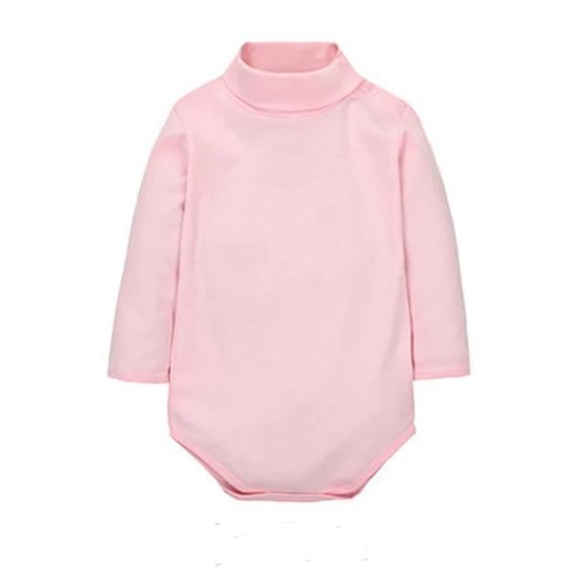 Baby Boy Girl Turn-Down Romper Pink