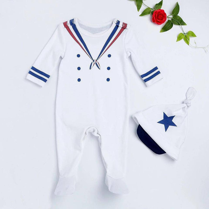 Baby Boy Navy Sailor Bodysuit Clothes