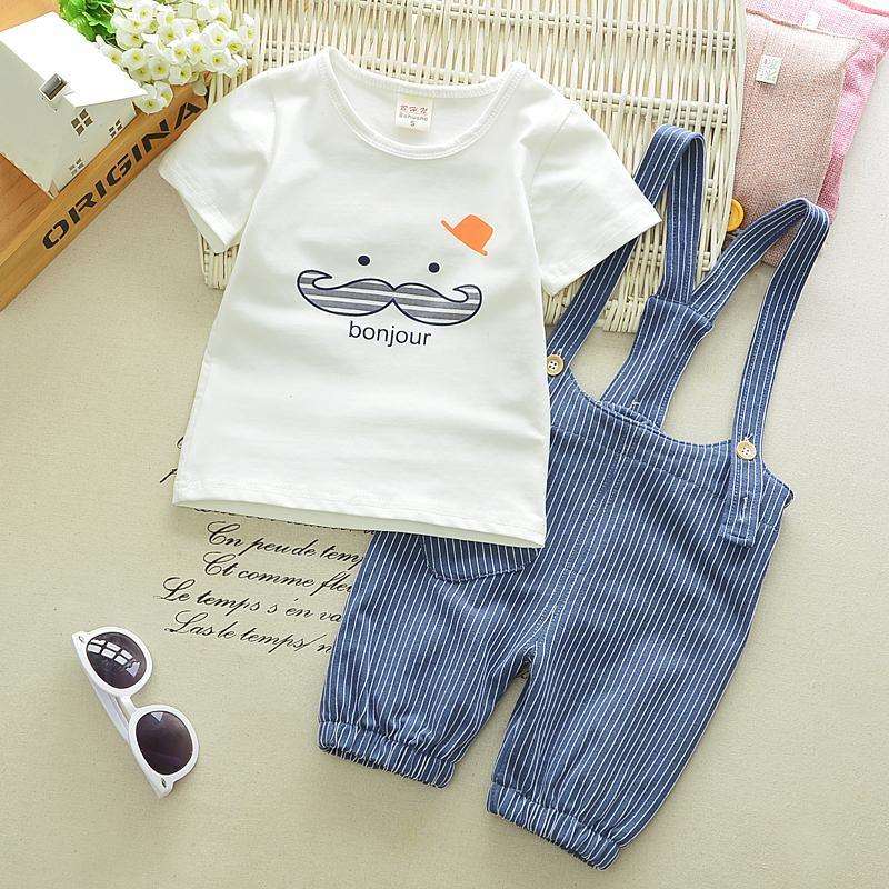 Baby Boys Beard T Shirt Jumper Straps