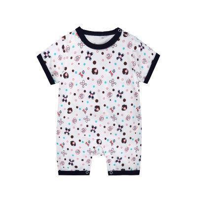 Baby Boys Girls Cotton Dog Romper Pink