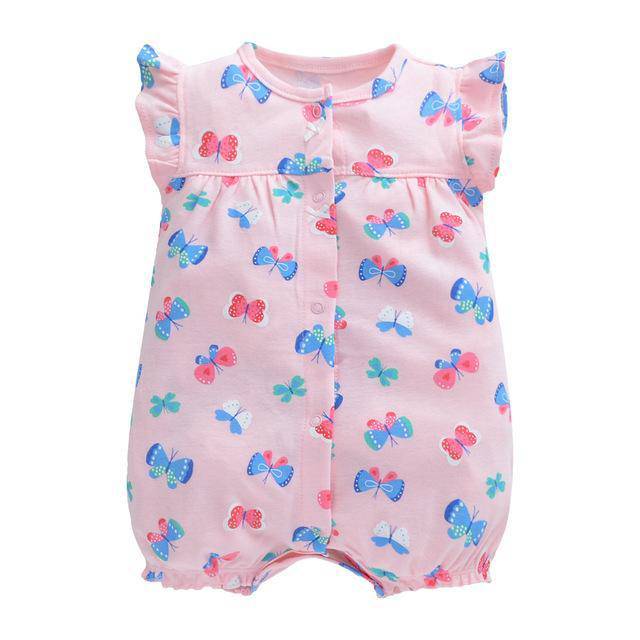 Baby Boys Girls Pajamas Cotton Jumpsuit Pink Yellow