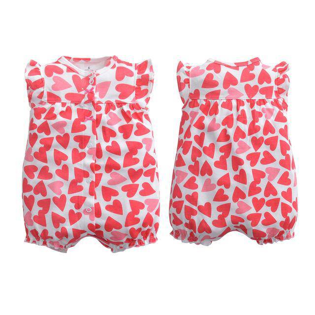 Baby Boys Girls Pajamas Cotton Jumpsuit Red