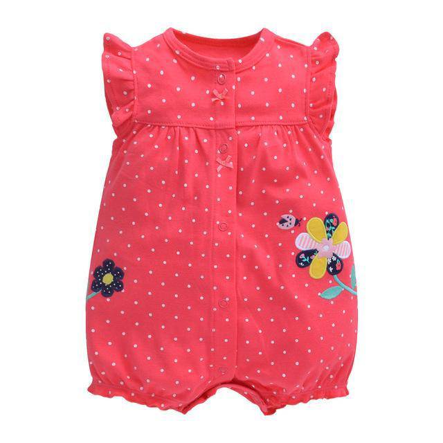 Baby Boys Girls Pajamas Cotton Jumpsuit Red Yellow