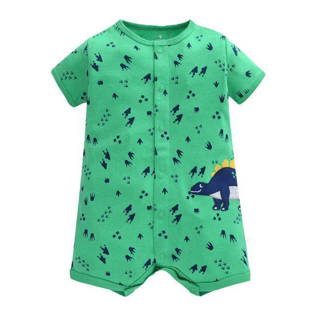 Baby Boys Girls Pajamas Cotton Jumpsuit Green Yellow