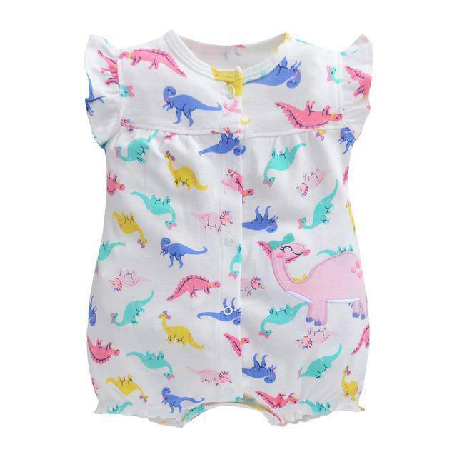 Baby Boys Girls Pajamas Cotton Jumpsuit White Blue Pink