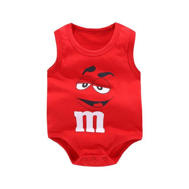 Baby Boys Girls Romper Cartoon Cat Red