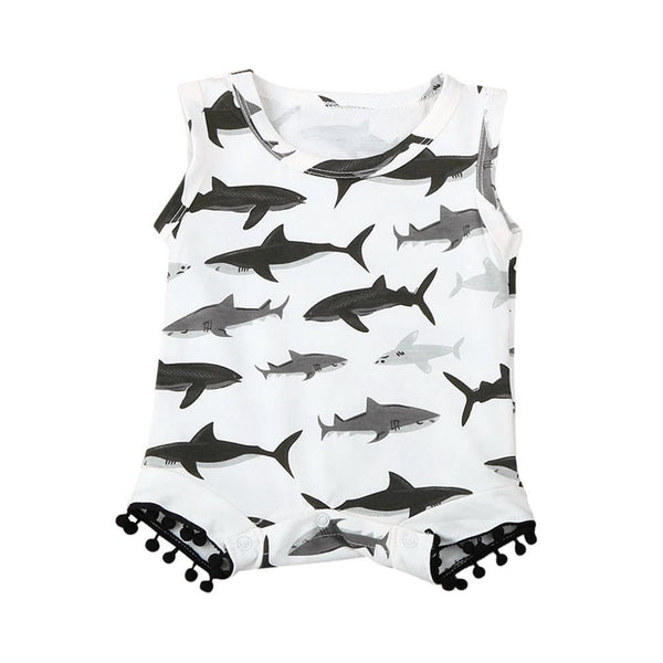 Baby Boys Girls Shark Romper Clothes