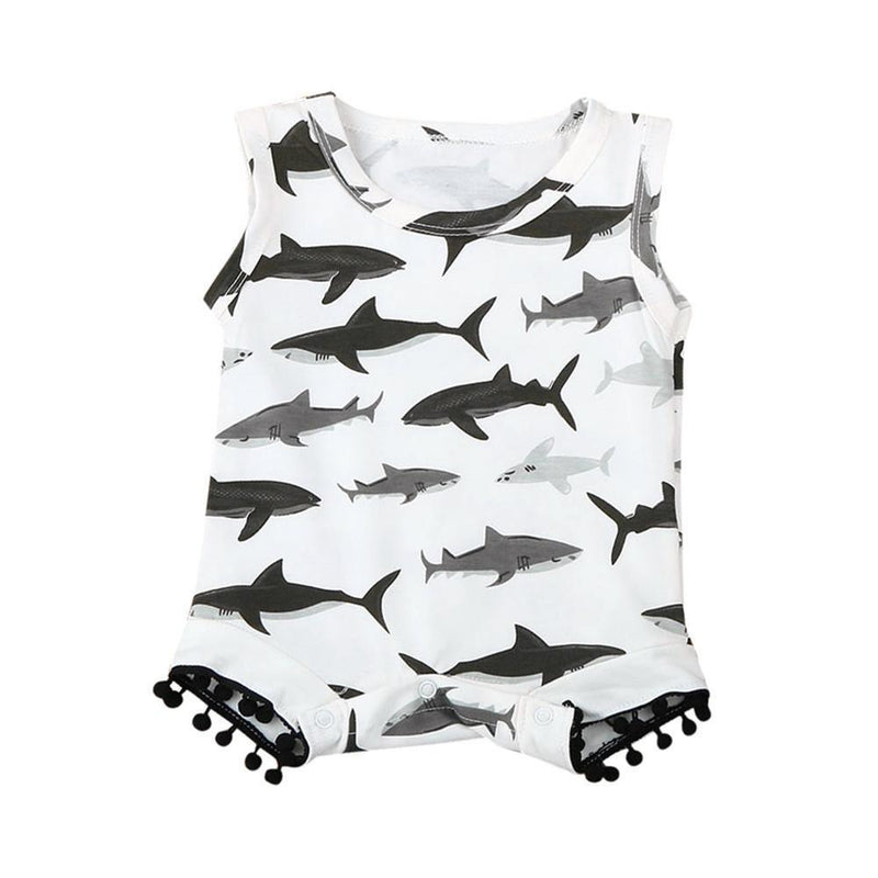 Baby Boys Girls Shark Romper Clothes