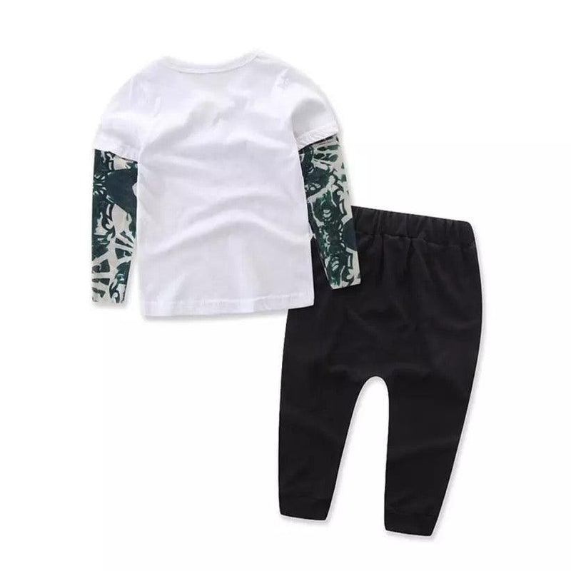 Baby Boys Letter T Shirt Top Pant Outfit