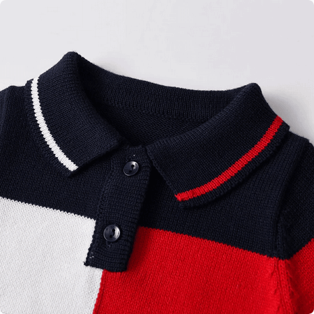 Baby Boys Turtle Neck Knitted Jumpsuit