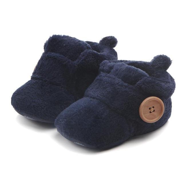Baby First Walker Crib Soft Leopard Shoes Blue