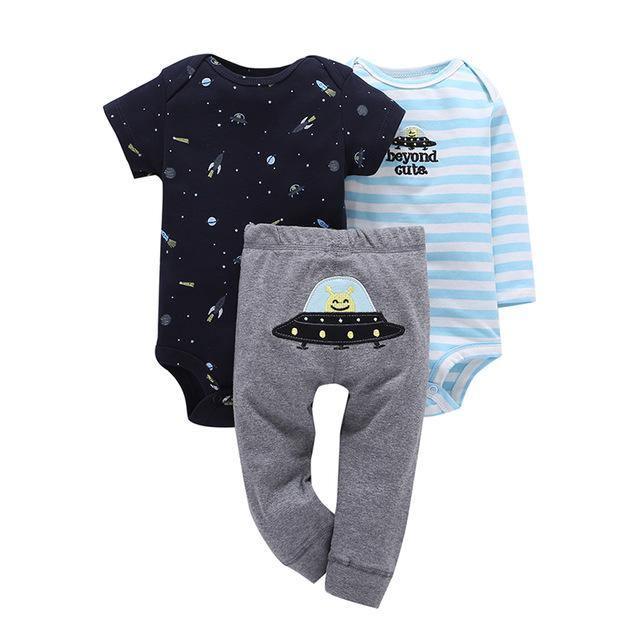 Baby Fleece Sets Unisex Romper Pant Green