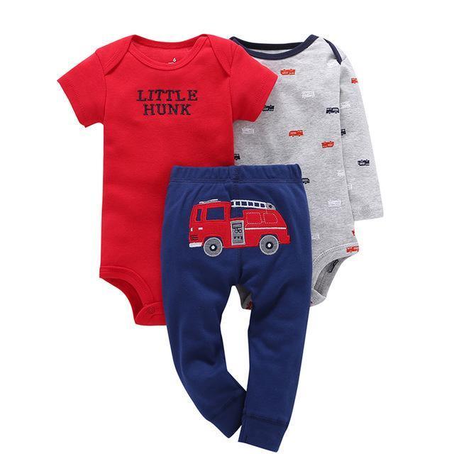 Baby Fleece Sets Unisex Romper Pant Orange