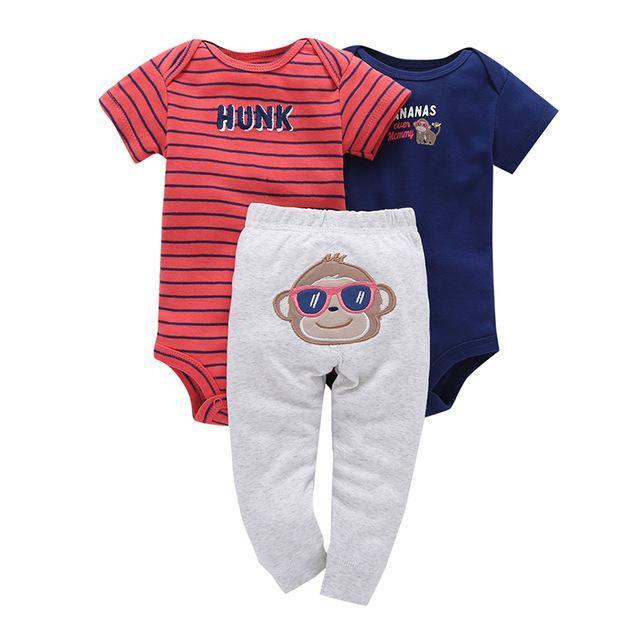 Baby Fleece Sets Unisex Romper Pant Dark Grey