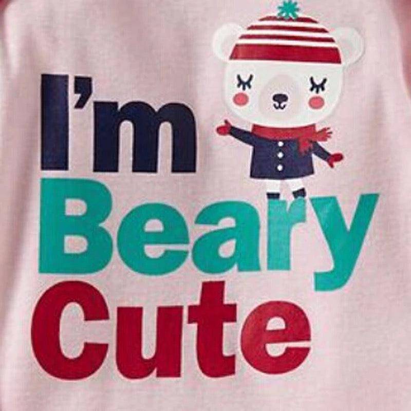 Baby Girl Animal I'm Beary Cute Bodysuit