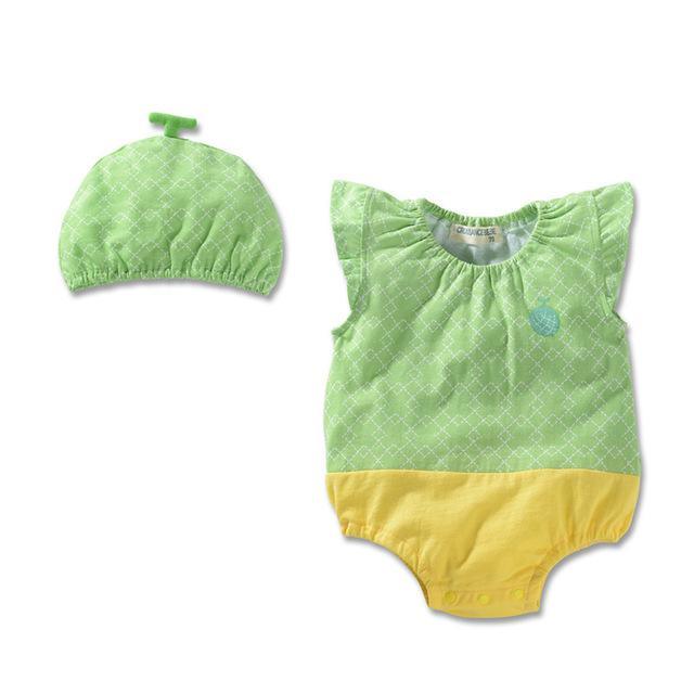 Baby Girl Boy Cute Pineapple Waterproof Clothes Green