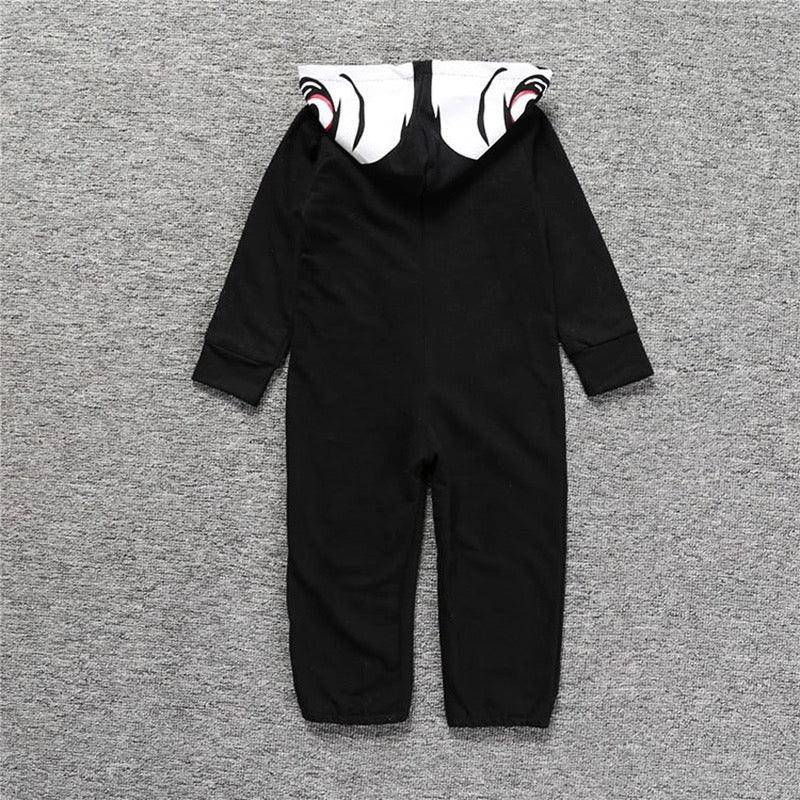 Baby Girl Boy Skull Zipper Romper Hooded Jumpsuit Costume