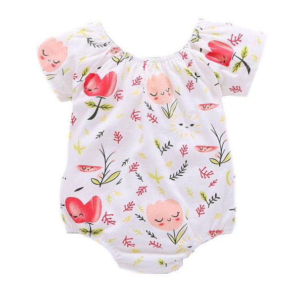 Baby Girl Floral Flower Onesies Pink