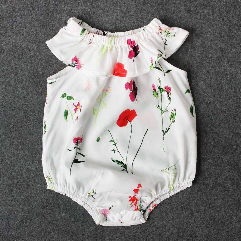 Baby Girl Floral Flower Onesies White